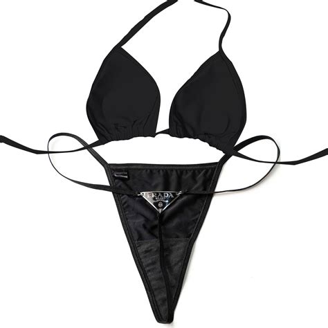 prada nylon swimwear|prada bikini set.